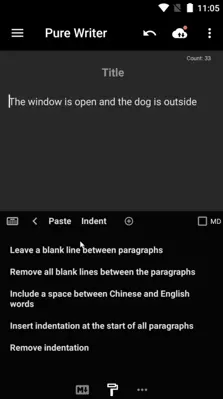 Pure Writer android App screenshot 3