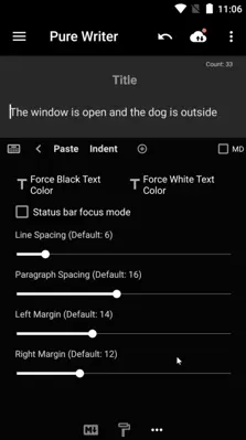 Pure Writer android App screenshot 5